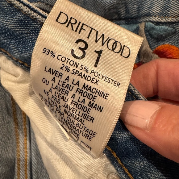 DRIFTWOOD Floral Embroidered Jean Shorts - Picture 4 of 6